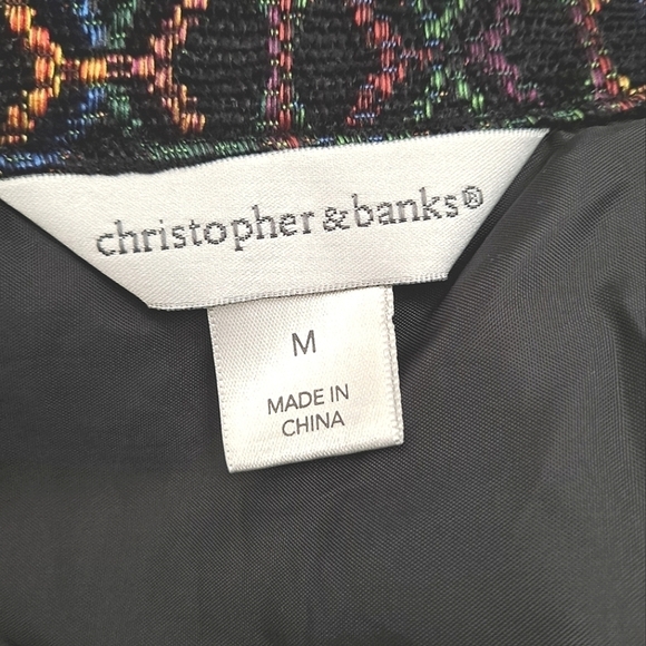 Christopher & Banks Rainbow Tweed Blazer XL Vintage Boho Suit Jacket Lined - Picture 12 of 13